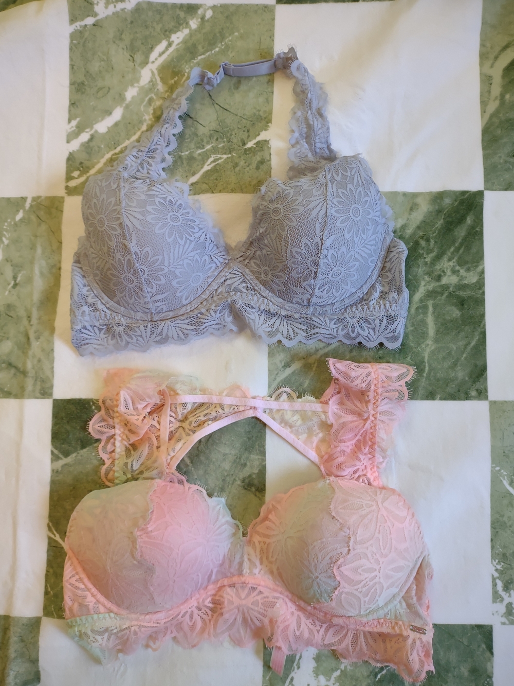 Pink Victoria Secret 🩷🩵Lace In All Bralette Bundle 🩵🩷size L
